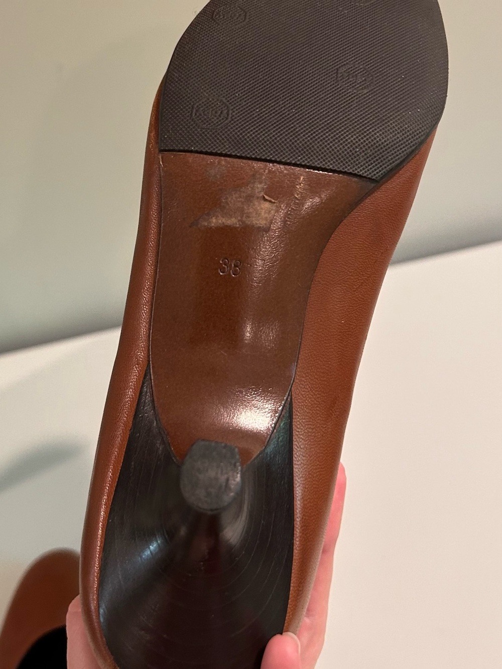 Walter Steiger Brown Leather Kitten Heels Size 8 Old Money Pumps - Picture 10 of 10
